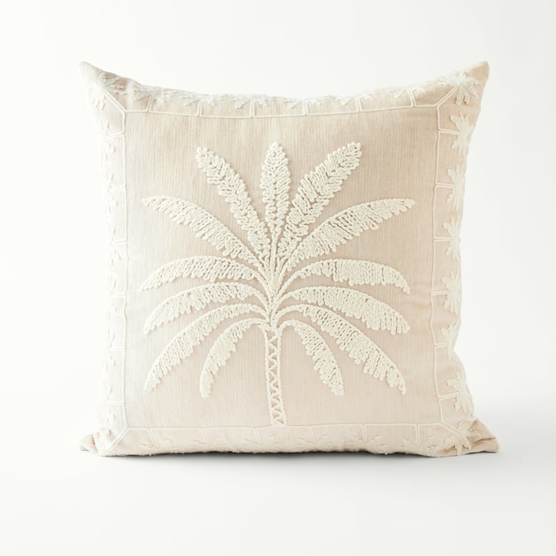 Winter Palm Natural Cushion