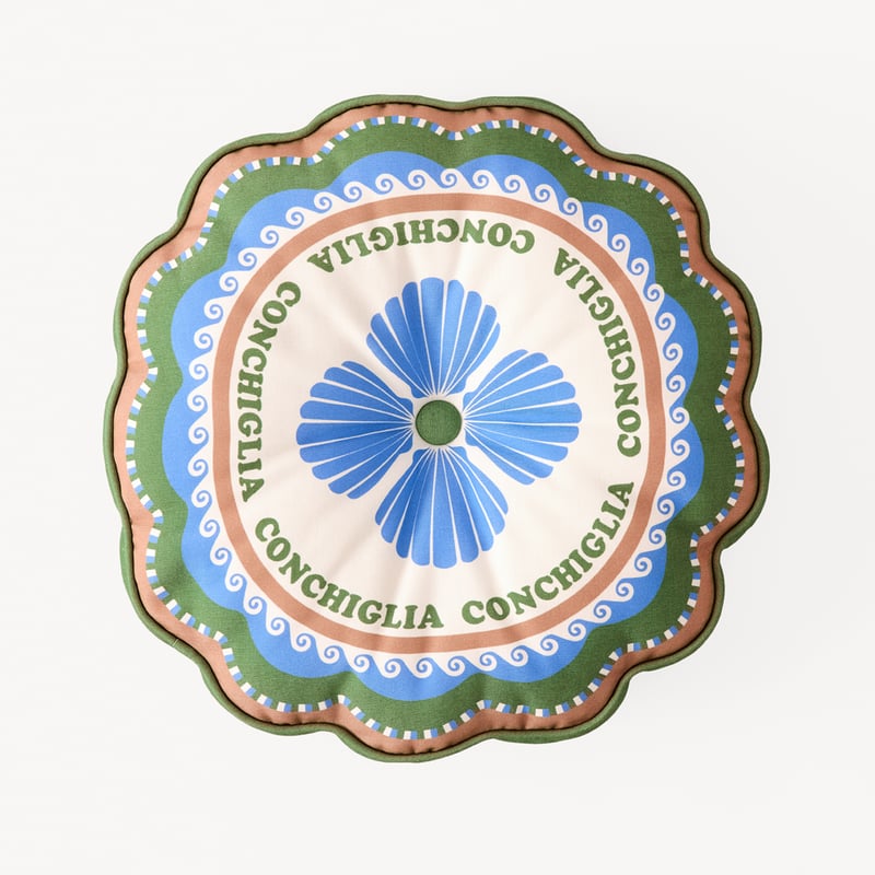 Conchiglia Blue Outdoor Chair Pad