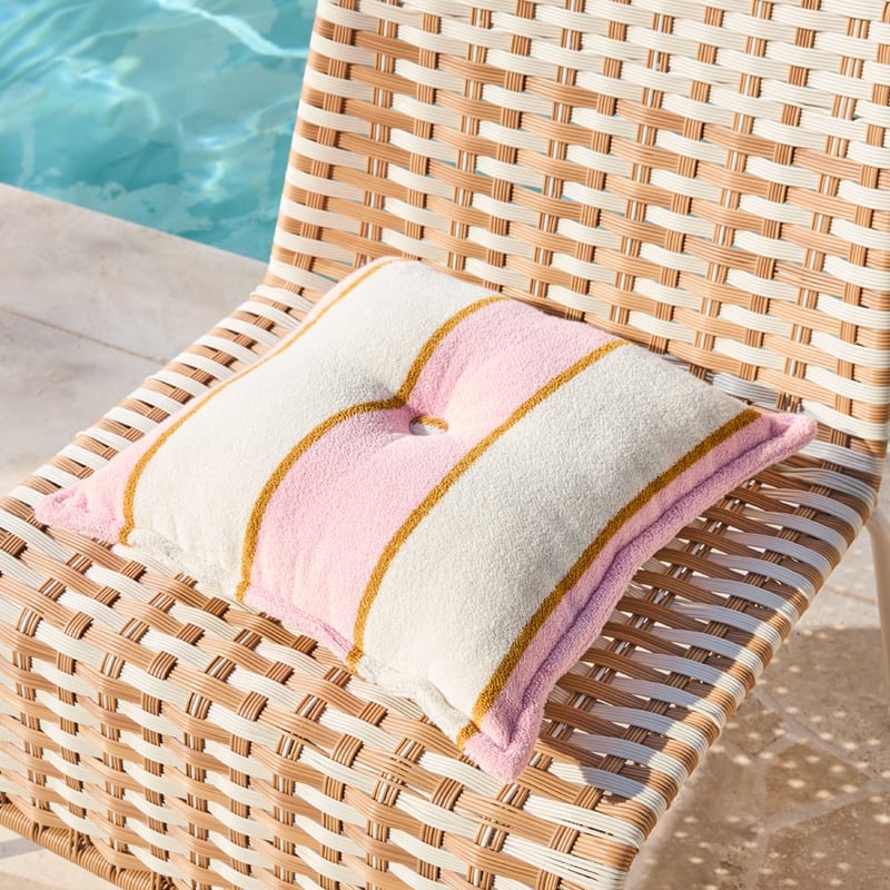 Lorne Pink Outdoor Terry Chair Pad