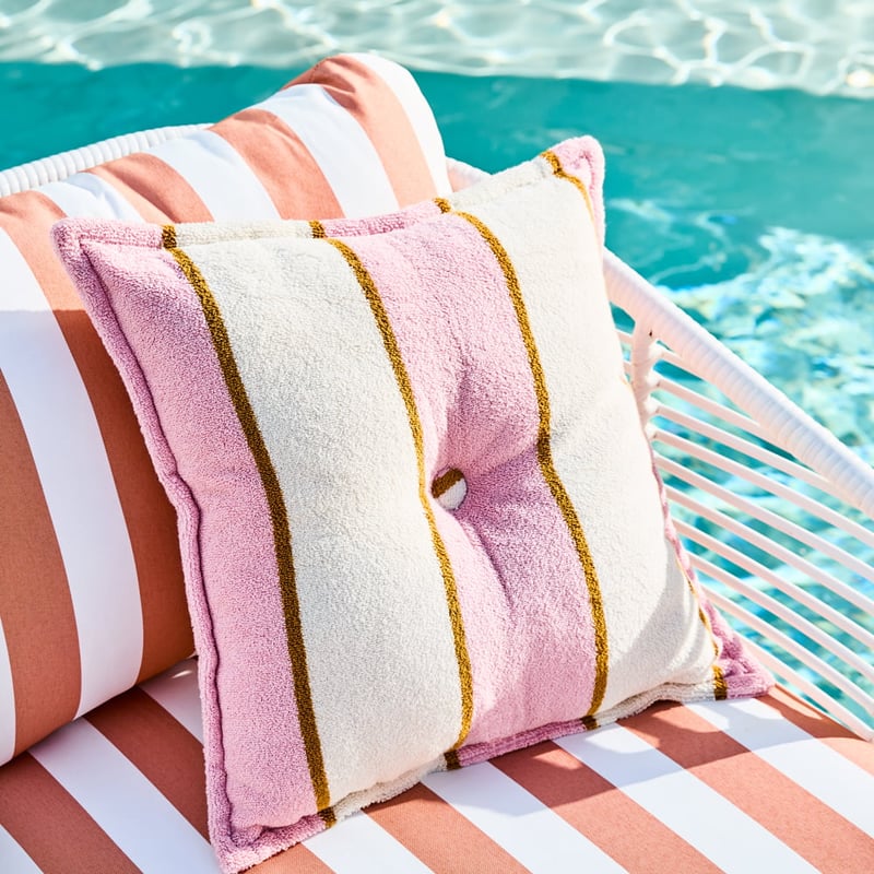 Lorne Pink Outdoor Terry Chair Pad