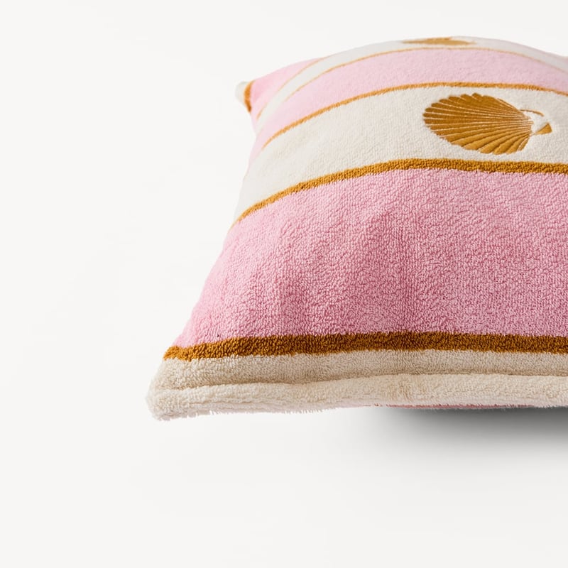 Lorne Pink Shell Outdoor Terry Cushion