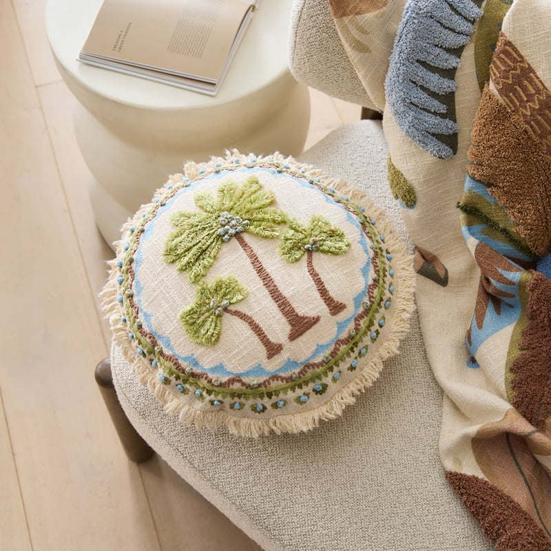 Foxtail Palm Green Cushion