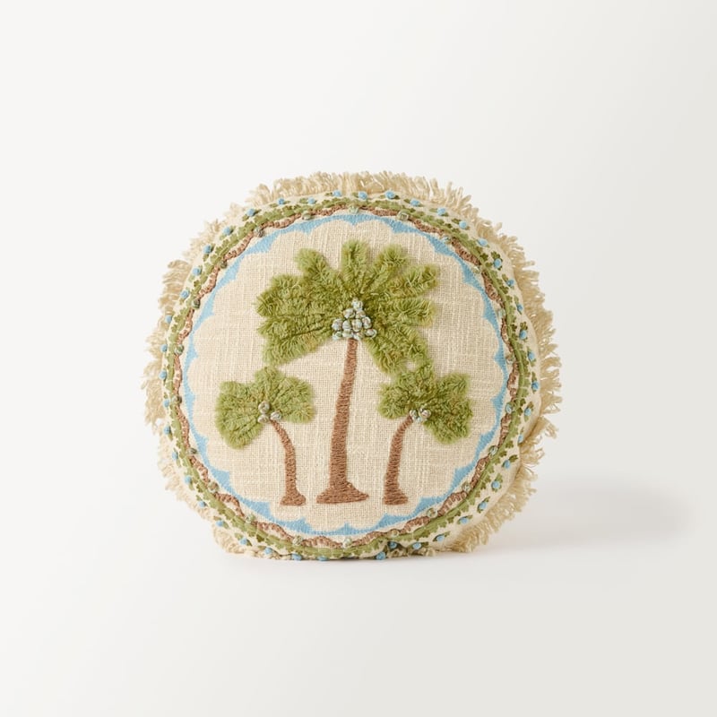 Foxtail Palm Green Cushion