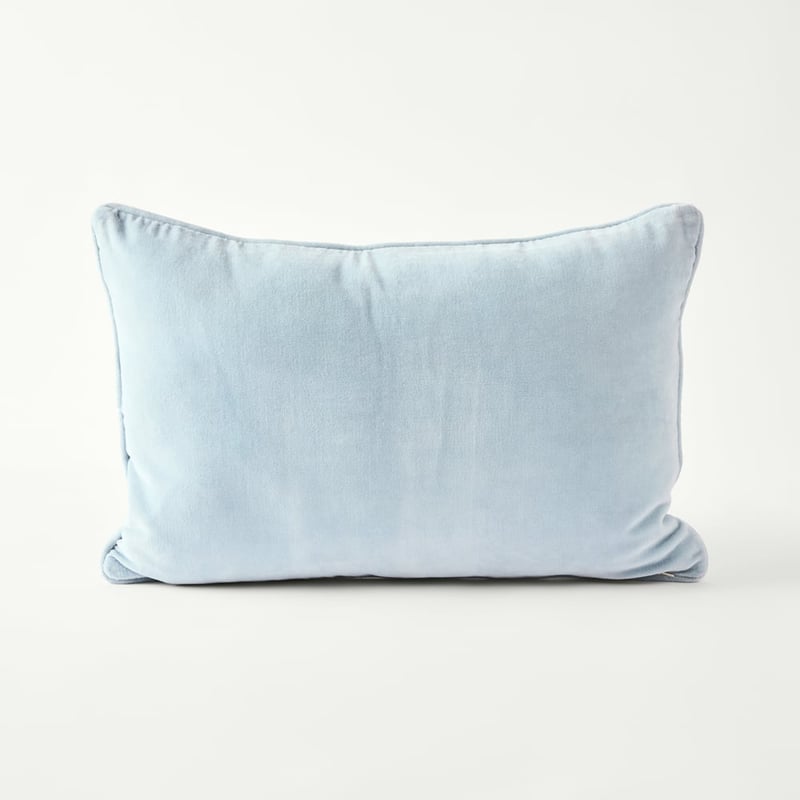 Sirena Blue Patchwork Check Cushion