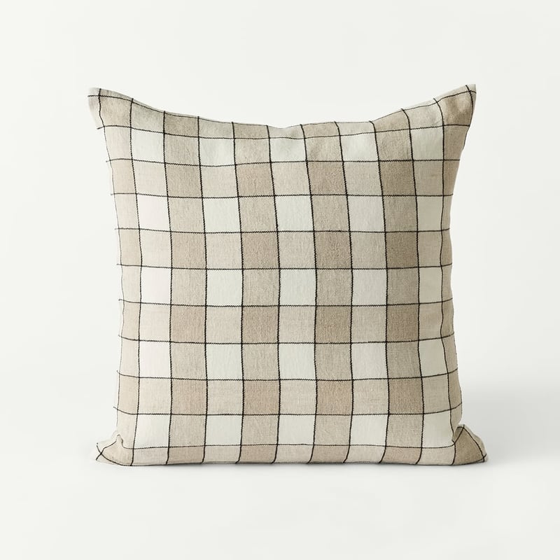 Dalton White Check Cushion