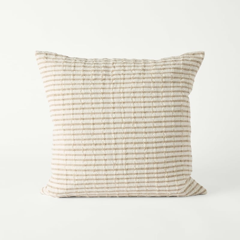 Colton Stripe Natural & White Cushion