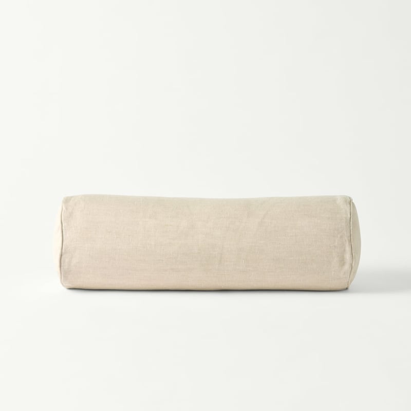 Belgian Vintage Washed Linen Linen Bolster Cushion