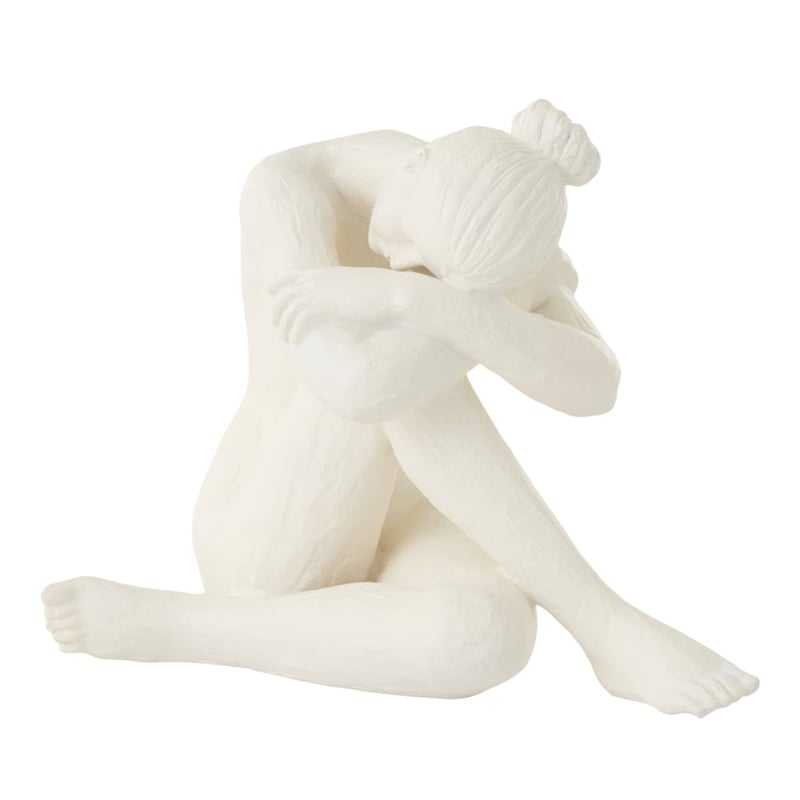 Pas De Deux White Head Resting Statue
