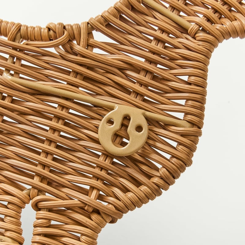 Rattan Dachshund Wall Hook