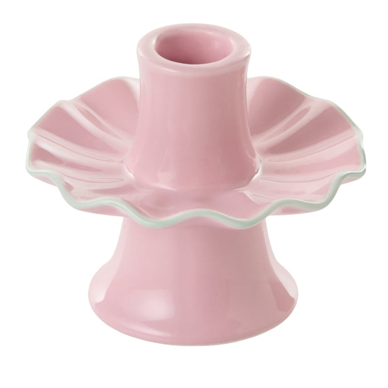 Frill Pink Short Candleholder