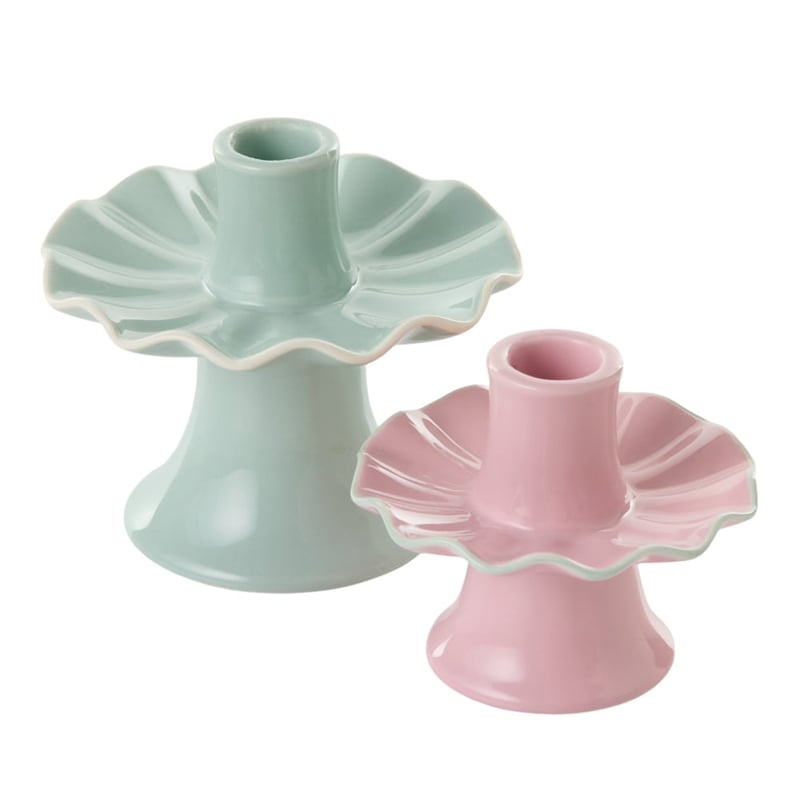 Frill Pink Short Candleholder