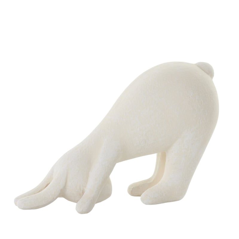 Bend To The Floor White Yoga Bunny