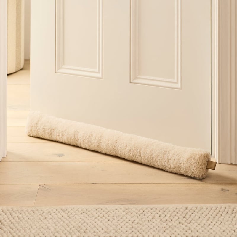 Furry White Draught Stop