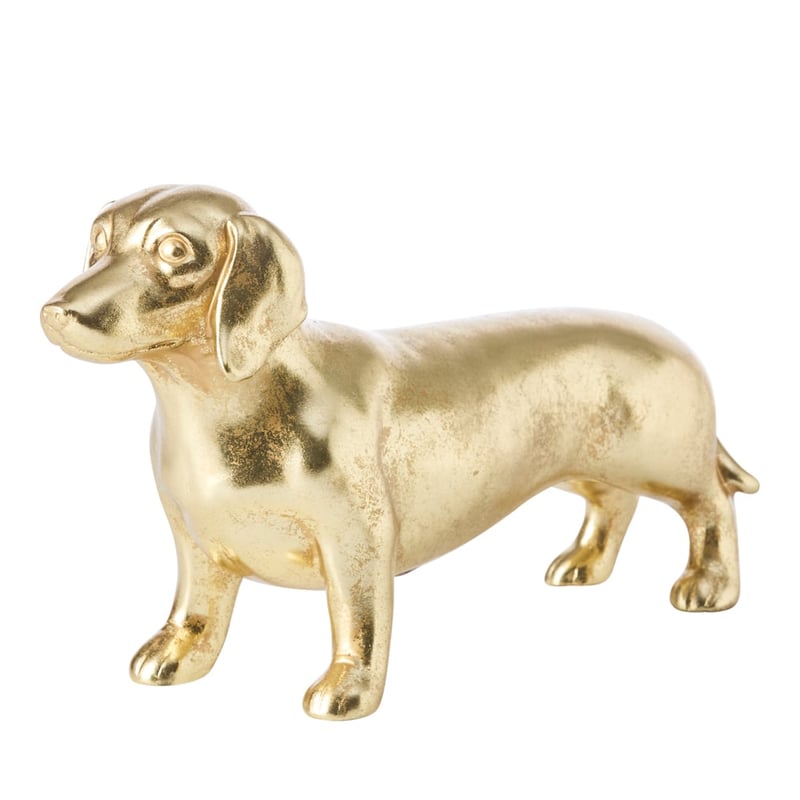Gold Dachshund Sculpture