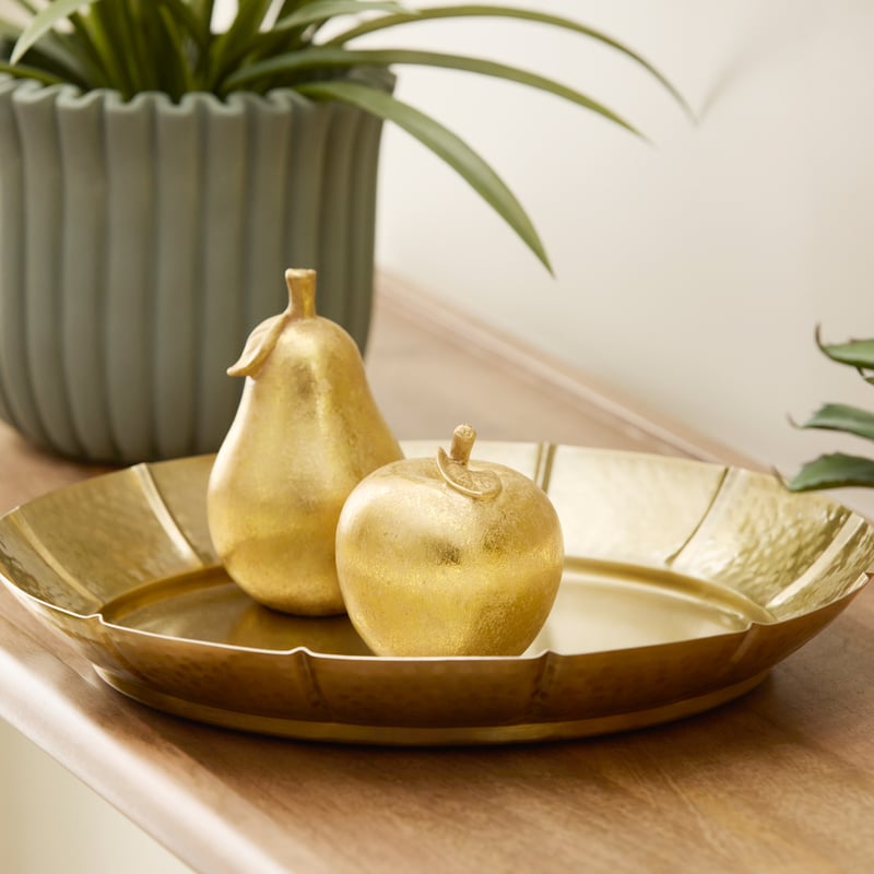 Gold Apple Sculpture