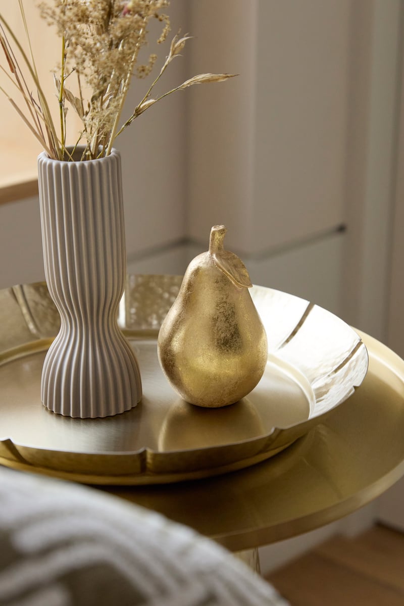 Gold Pear Sculpture