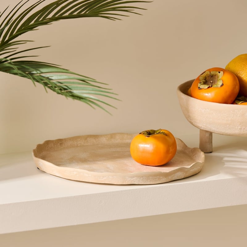 Laguna Beige Round Plate	