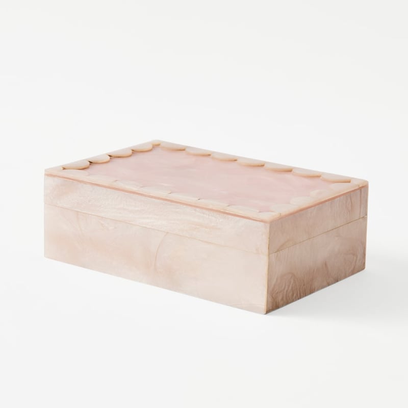Bellagio Scallop Pink Trinket Box