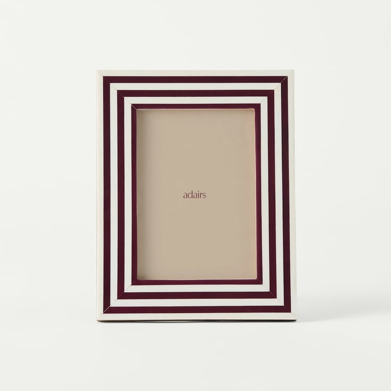 Capri Burgundy Stripe Photo Frame