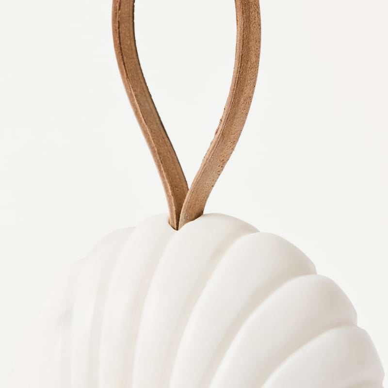 Clam White Marble Door Stop