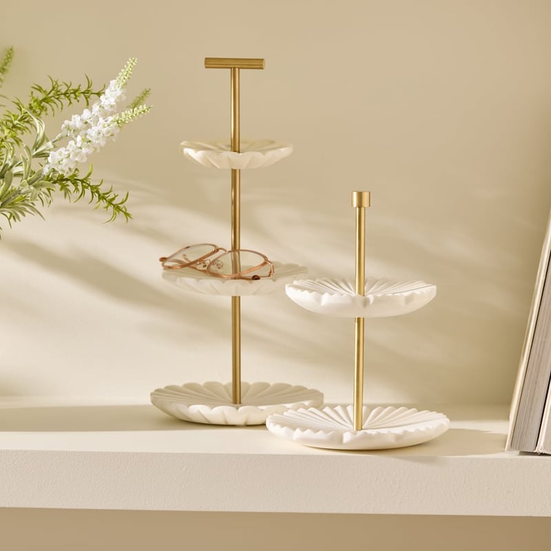 Lotus White Jewellery Stands