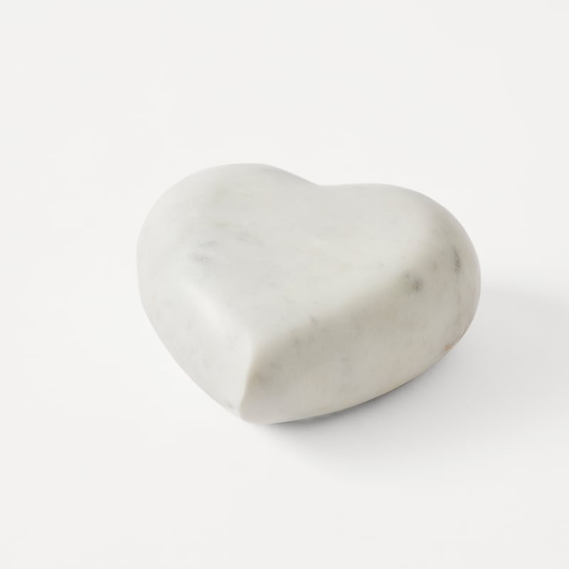 Marble White Heart