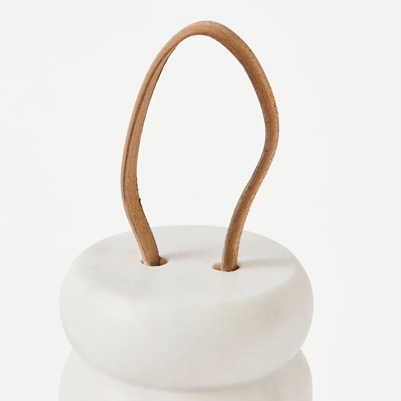 Broadway White Marble Door Stopper