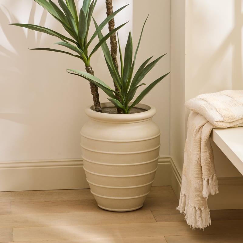 Mykonos Warm White X Large Pot