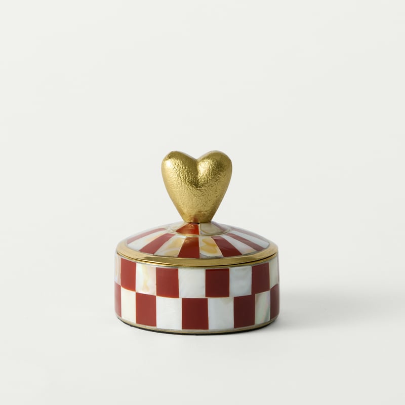 Heart Red Short Trinket Canister