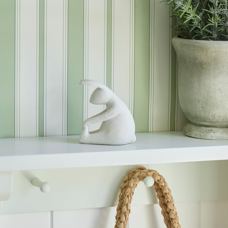 Yoga White Touching Toes Bunny