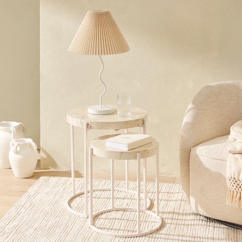Catalina Coconut Milk & Linen Table Light