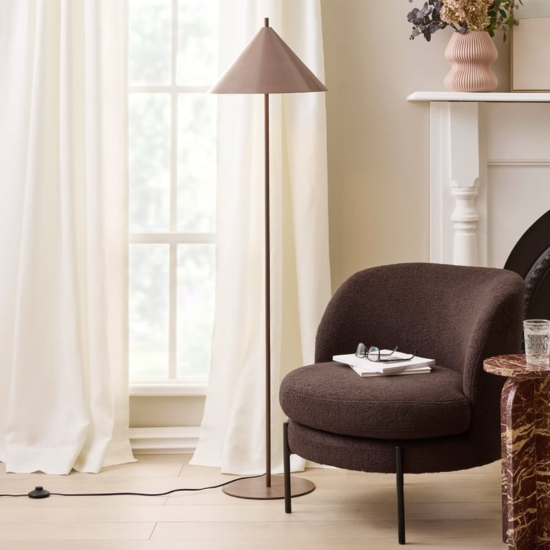 Hariette Cocoa Brown Matte Floor Light