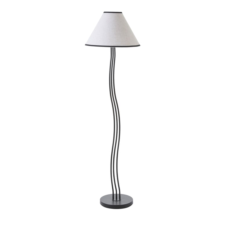 Fleur Black & Linen Floor Lamp