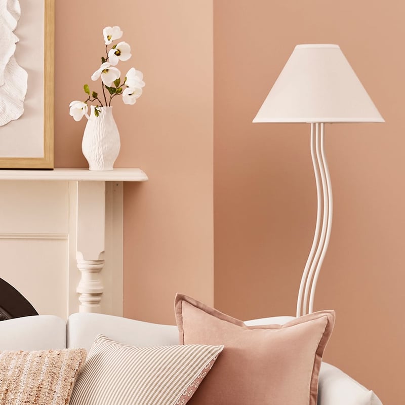 Fleur Coconut Milk & Linen Floor Light