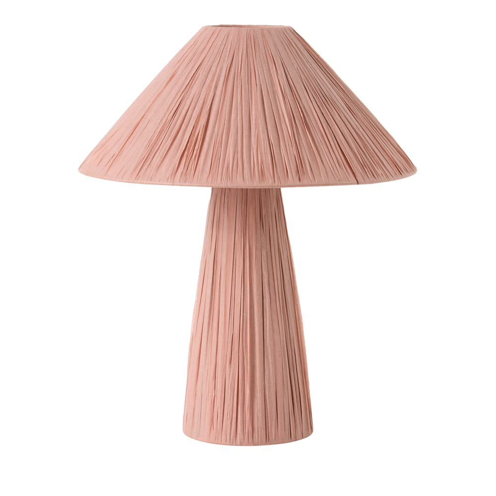 Paper Raffia Dusty Rose Table Light