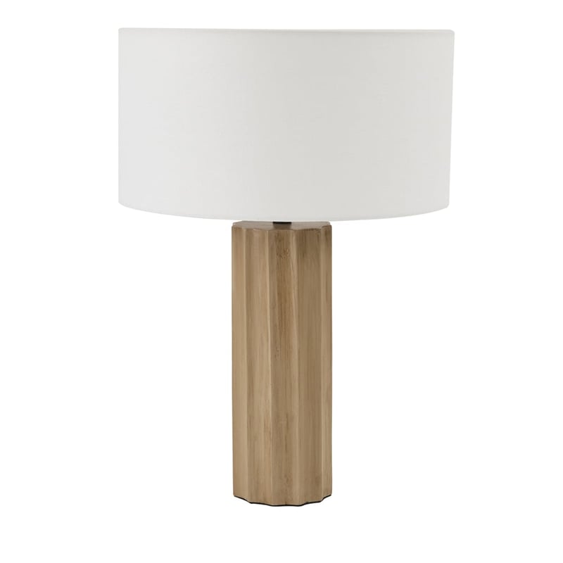 Alpine Natural & White Scallop Table Light