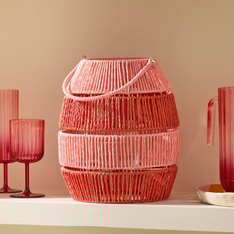La Mer Pink & Red Lantern