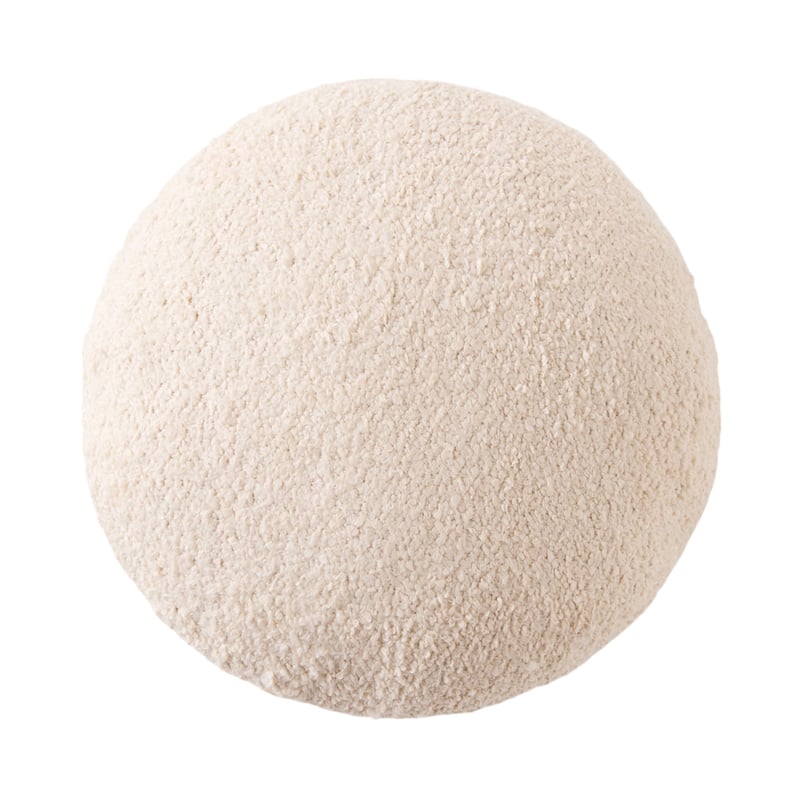 Boucle Natural Round Cushion