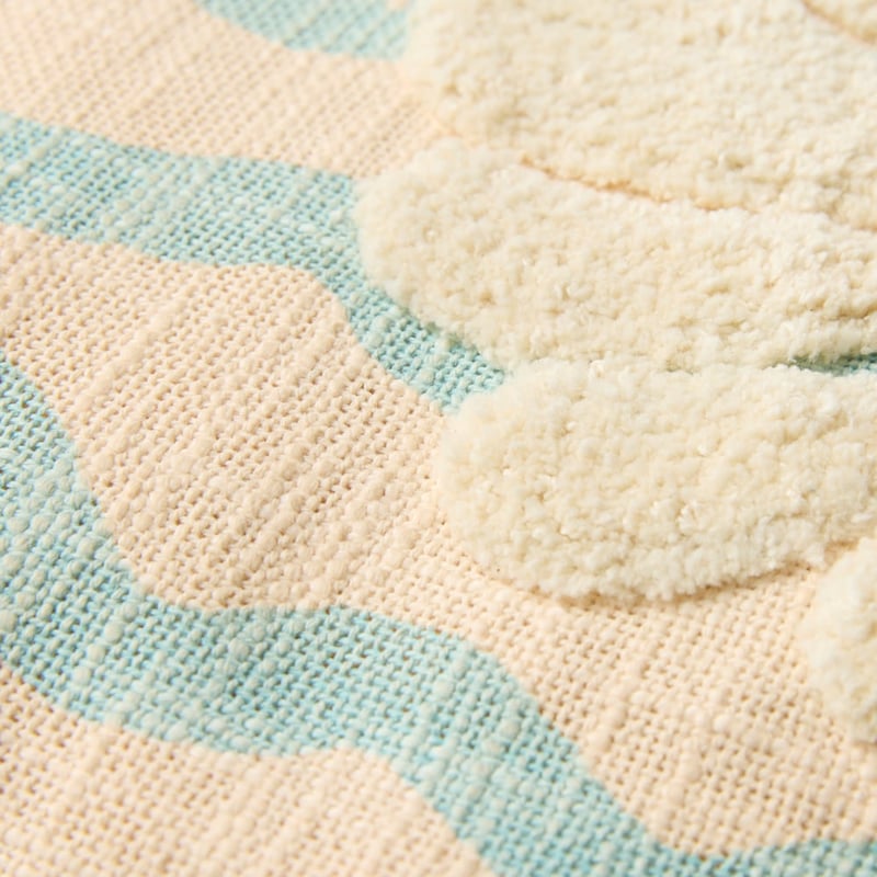 Summer Cotton Pink & Blue Shell Throw