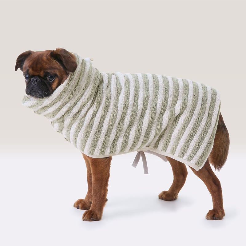 European Turkish Cotton Sophia Green Tea & French Blue Drying Jacket