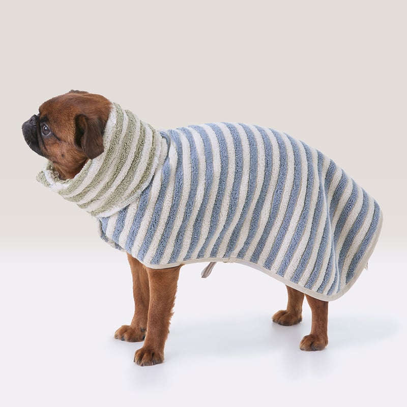 European Turkish Cotton Sophia Green Tea & French Blue Drying Jacket