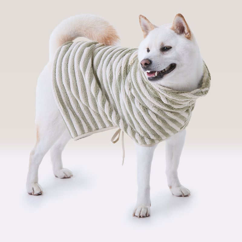 European Turkish Cotton Sophia Green Tea & French Blue Drying Jacket