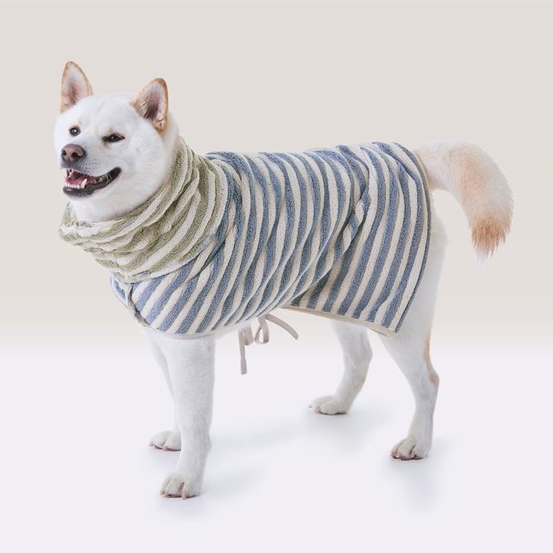 European Turkish Cotton Sophia Green Tea & French Blue Drying Jacket