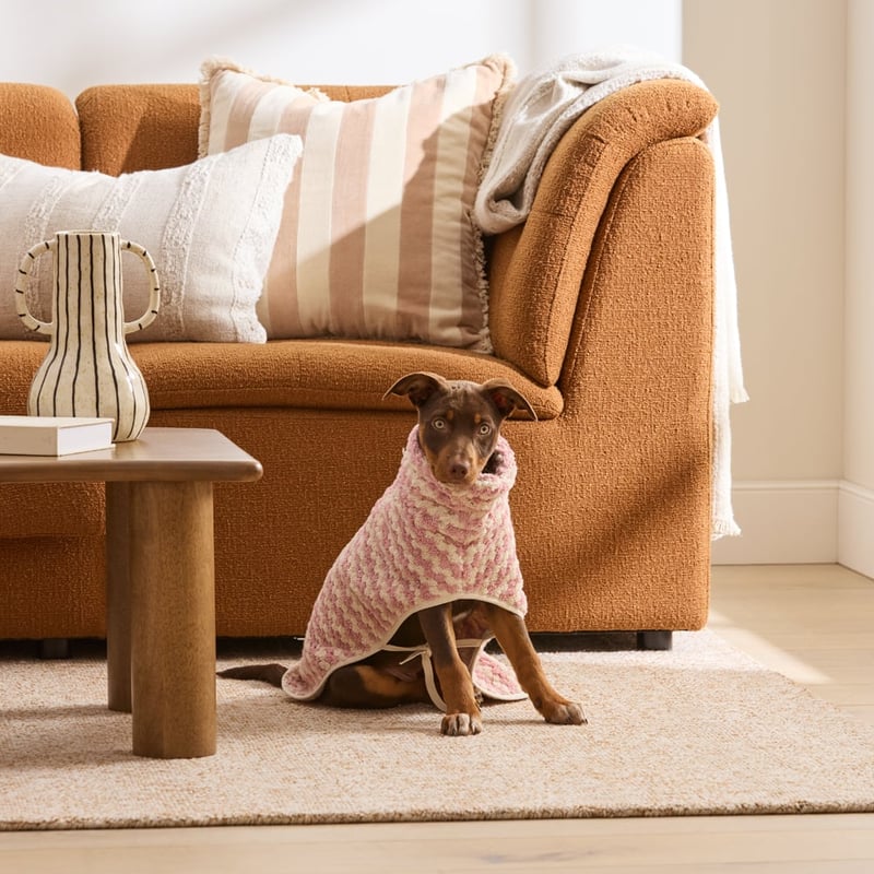 European Lola Pink Blossom & Natural Turkish Cotton Drying Jacket