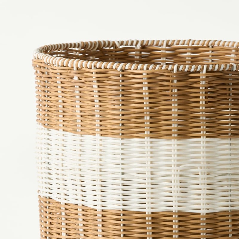 Rye Natural & White Plant Stand
