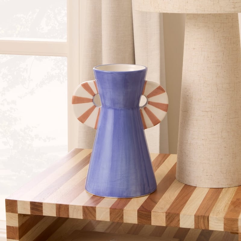 Lido Blue Short Vase