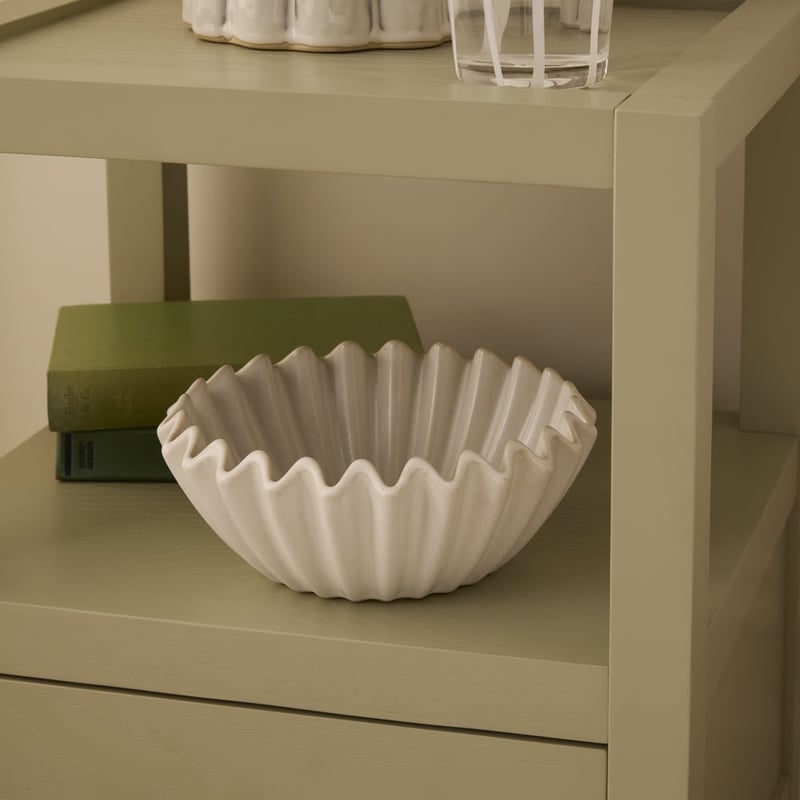 Dune White Round Bowl