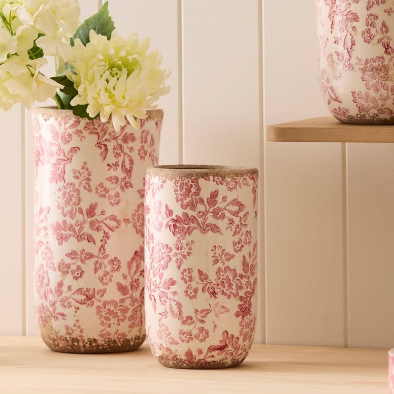 Provence Pink & White Vase
