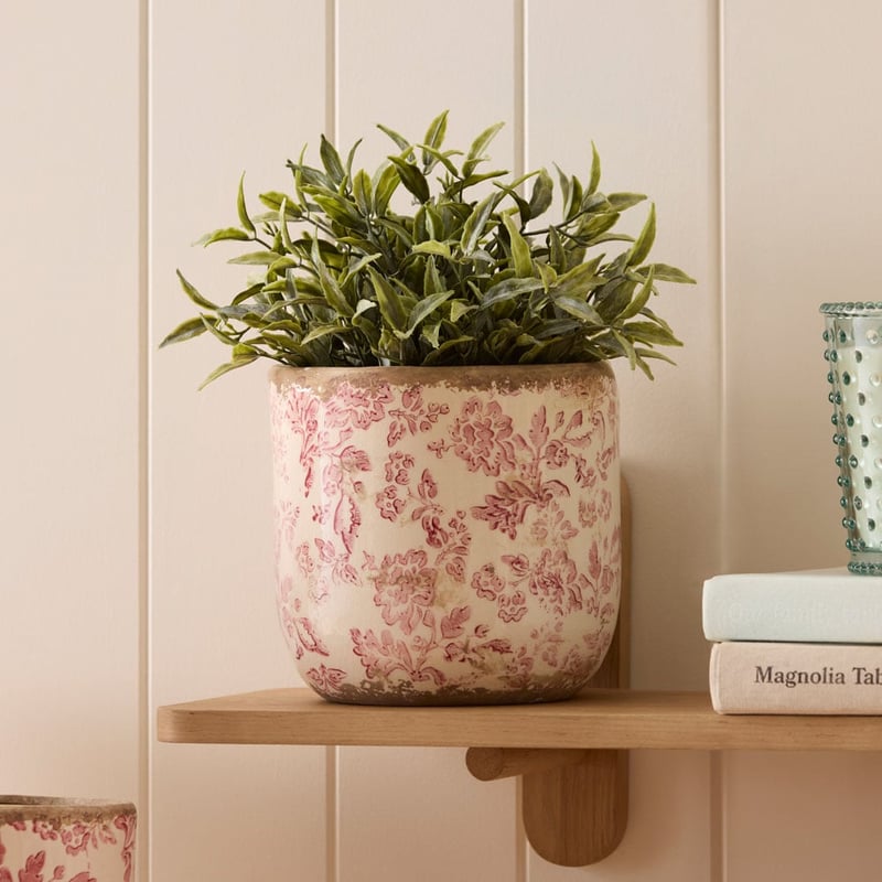 Provence Pink & White Pot
