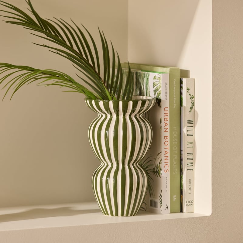 Coast Green & White Tall Vase
